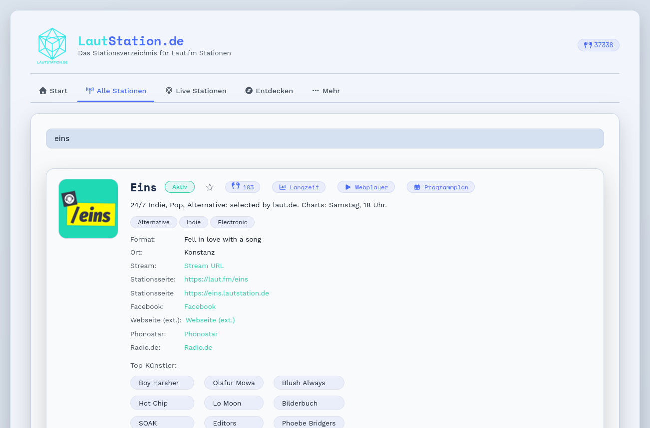 Lautstation.de - Stationsverzeichnis - Screenshot 3