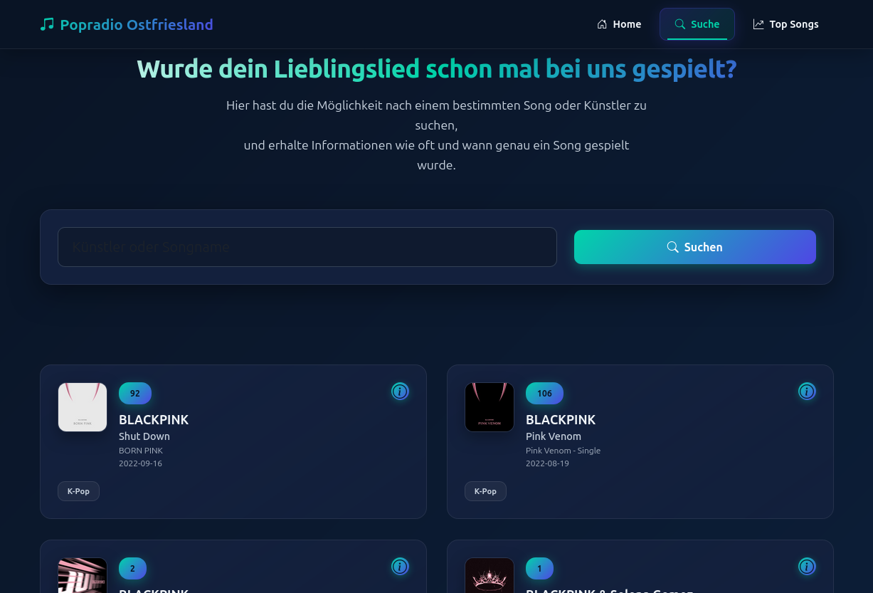 Playlisten History Archiv - Screenshot 3