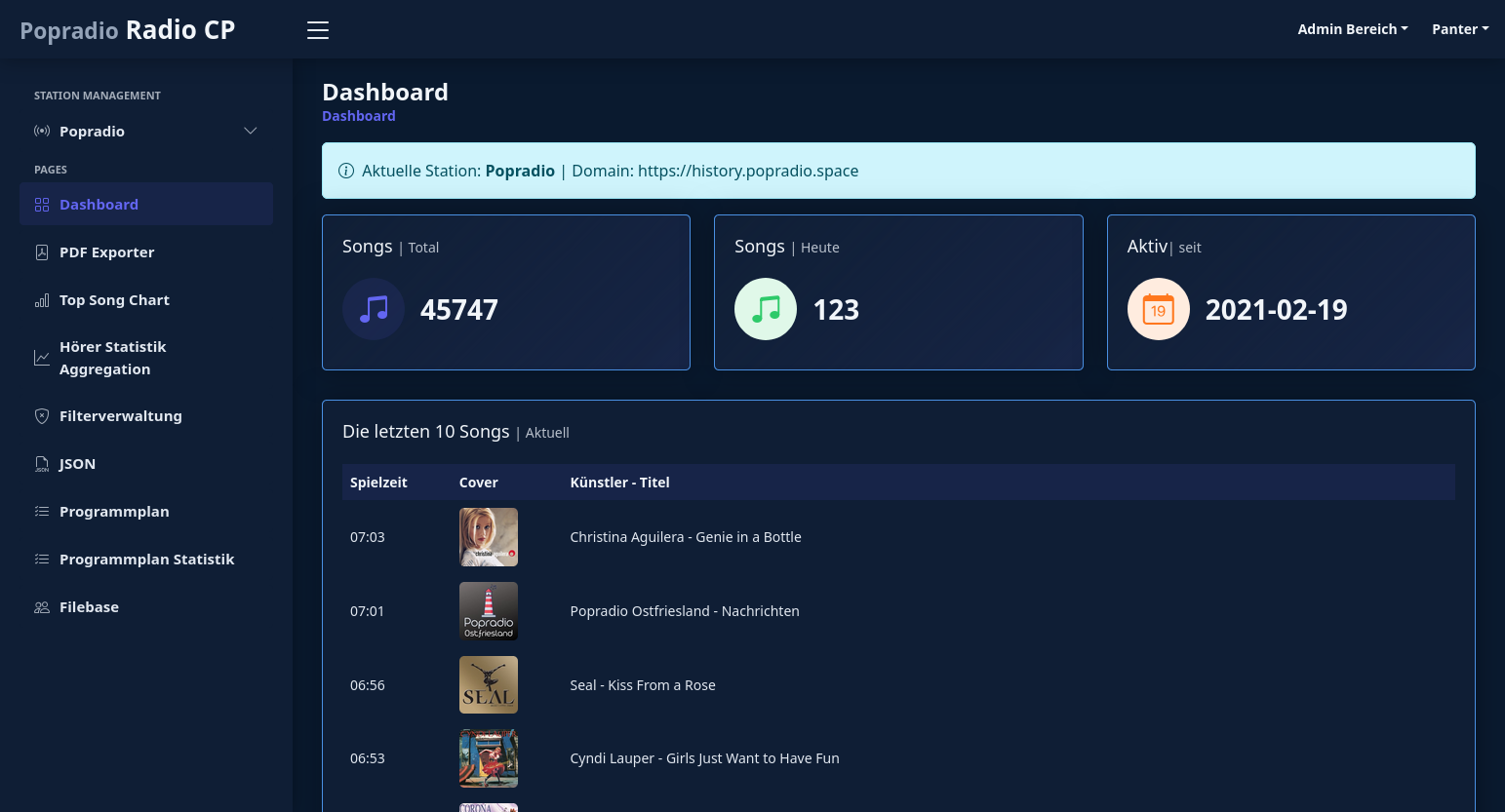 RadioCP – Multi-Station Management - Screenshot 1